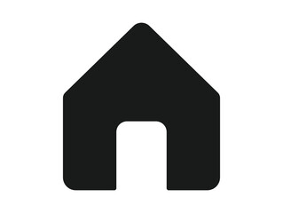 House symbol flat icon black vector illustration isolated on white background 