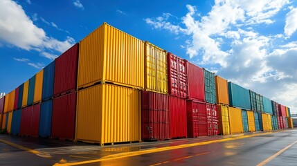 Fototapeta premium Authorized warehousing facilities for imported goods prior to customs duty payment processing