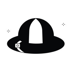 Classic Safari Hat Vector Icon Design