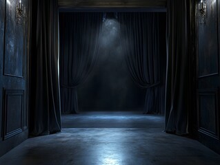 empty stage with spotlight