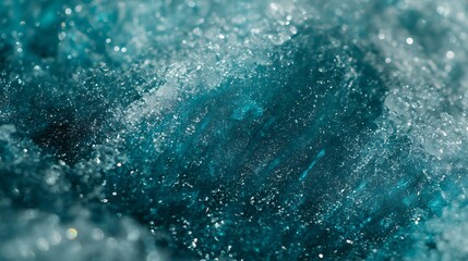 Fototapeta premium Abstract Teal Ice Crystal Texture Background