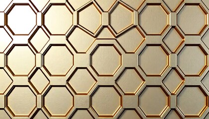Golden Octagonal Honeycomb Geometric Pattern Design