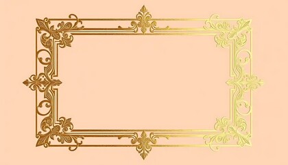 Elegant Gold Ornate Frame Design With Floral Accents