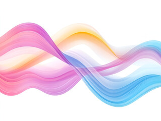 Fototapeta premium Pastel Wave Abstract: Swirling pastel hues of pink, blue, and yellow create a dynamic and flowing abstract wave design, perfect for adding a touch of serenity and vibrancy to any project. 
