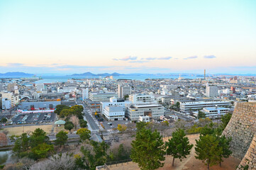 丸亀城からの眺め　香川県丸亀市