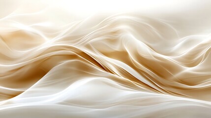 Fototapeta premium Abstract Beige and White Swirling Fabric Design