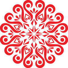 Beautiful flower art and mandala vector design