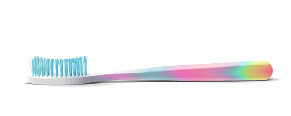 Colorful toothbrush vector design on white background.