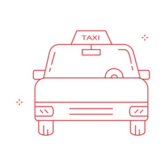 Taxi Cab Icon for Transportation Vector Icon Design