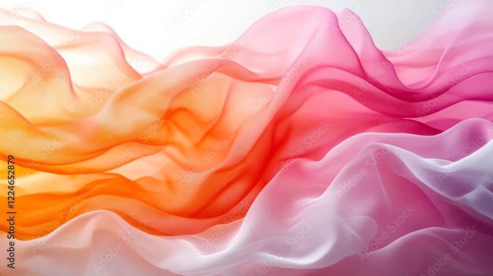 Poster minimalistic background with soft orange and pink gradient blending smoothly into white