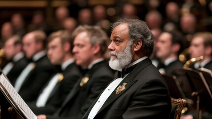 Distinguished Gentleman in Formal Attire at Concert