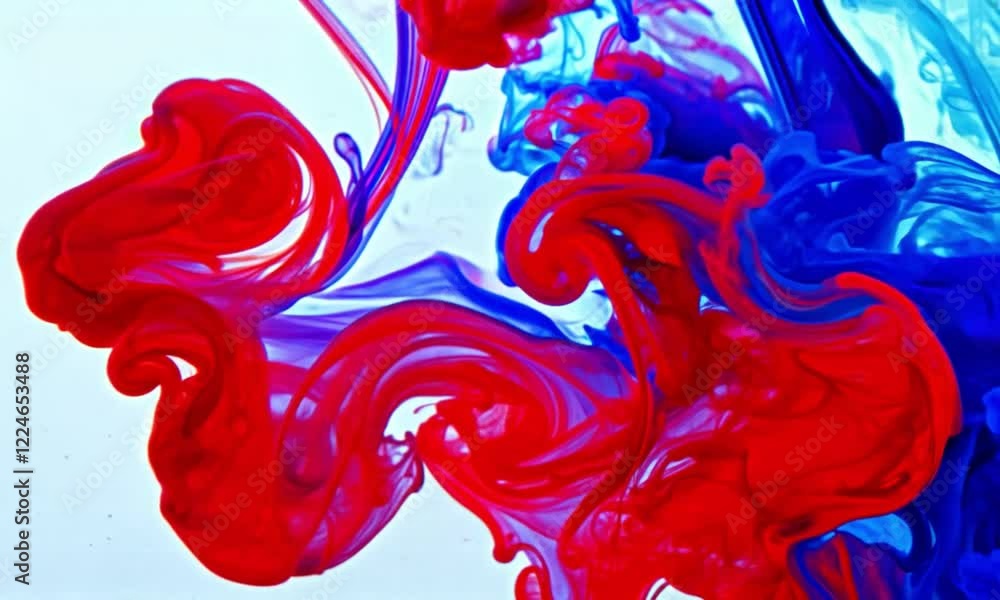 Poster abstract patterns of colorful fluids