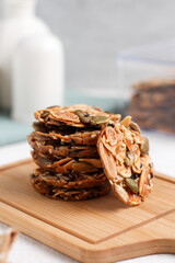 Florentine cookies. Eid cookies made from various nuts seeds and sugar.