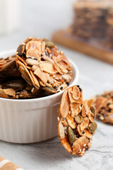 Florentine cookies. Eid cookies made from various nuts seeds and sugar.
