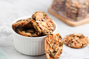 Florentine cookies. Eid cookies made from various nuts seeds and sugar.