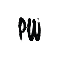 PW monogram logo design letter text name symbol monochrome logotype alphabet character simple logo