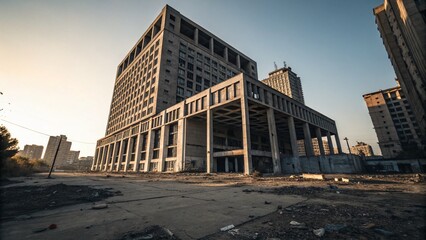 Obraz premium Frustration, Anger, Modern Architecture, Urban Decay, Emotional Architecture