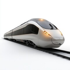 Naklejka premium Modern Sleek Train Design on Simple Background