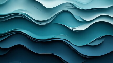 Abstract business card background with flowing wave-like patterns in teal and navy tones 