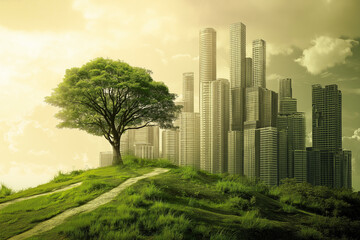 Fototapeta premium Sustainable environment vintage images