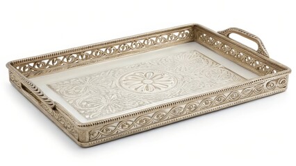 Fototapeta premium Decorative Serving Tray with Intricate Design