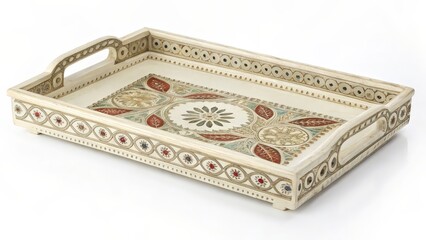 Ornate Wooden Serving Tray