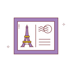 Postcard Illustration Mailing Vector Icon Design