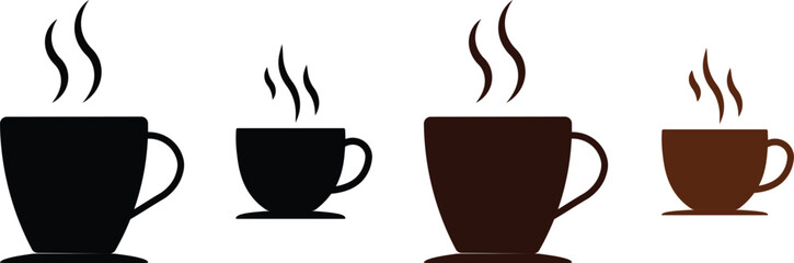 coffee mug icon. Paper coffee cup icon isolated on white background. Tea or coffee cups icons
