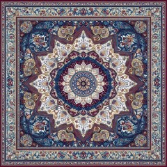 Traditional Middle Eastern Paisley Motif Design with Vibrant Colors
