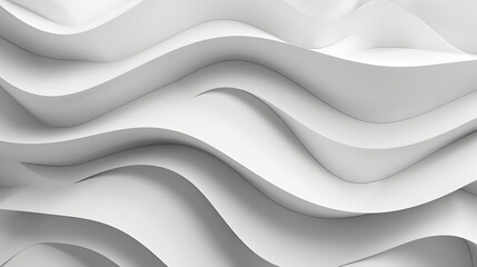 Obraz premium Abstract white waves create a smooth, flowing texture for design and aesthetic purposes.