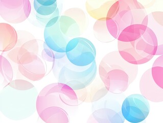 Colorful circles in soft pastel shades create a dreamy abstract design suitable for relaxation
