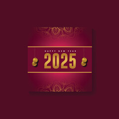 Happy new year social media post banner template