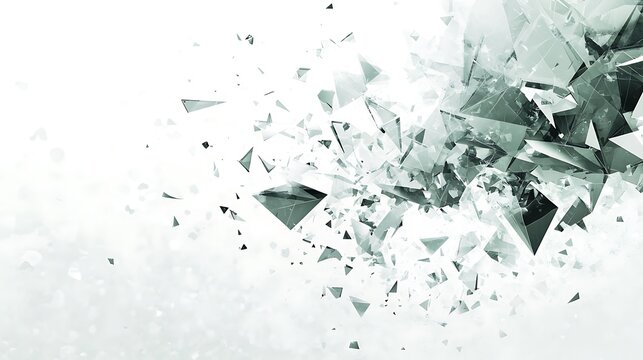 Shattered Crystal Fragments Exploding Abstract Art