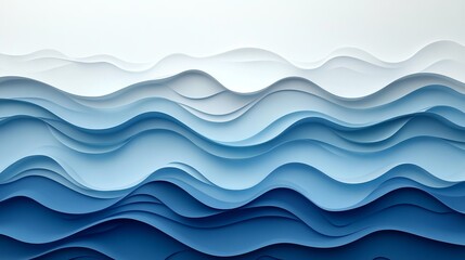 Fototapeta premium Captivating Abstract Background Featuring Flowing Paper Waves in Soft Tones Creating an Elegant and Dreamy Atmosphere Perfect for Artistic Projects and Visual Presentations