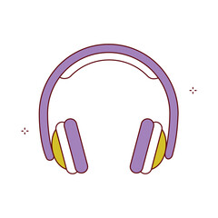 Stereo Headphone Earphone Headset Vector Icon Design