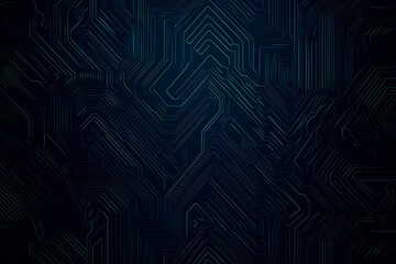Abstract close-up of a glowing blue digital circuit board, showcasing intricate connections and technological design on a black background.

