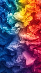 Colorful Abstract Background of Paint Mixing in Water
