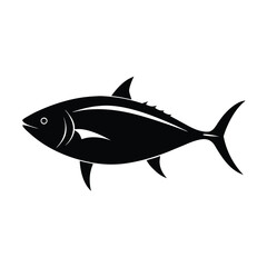 silhouette tuna fish illustration 