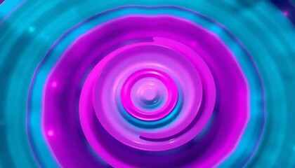 Obraz premium Abstract swirling neon purple and blue circles