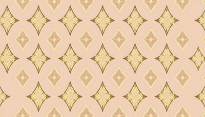 Elegant Gold Diamond Pattern on Beige Background