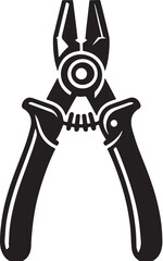 Black Wire Cutters Silhouette Vector, High Quality Illustration on White Background