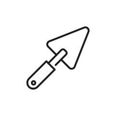 This specific icon effectively symbolizes a plaster trowel, which is essential for various renovation and construction tasks and embodies the highquality standards that are expected in the industry