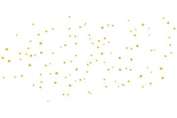 Golden glitter dust particles confetti isolated on transparent background. Shine round confetti. gold glitter dust lights. luxury gold confetti border. shiny golden particle for design and decoration