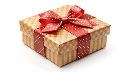Obraz premium Gift Box with Red Ribbon