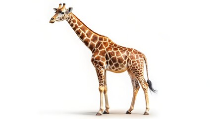 Giraffe on White Background