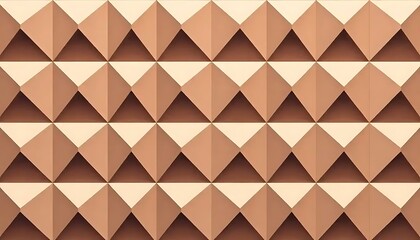 Abstract Geometric Pattern Brown And Beige Triangles