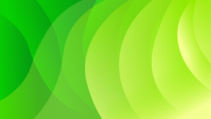 Vibrant Green Abstract Background With Gradient Curve Design