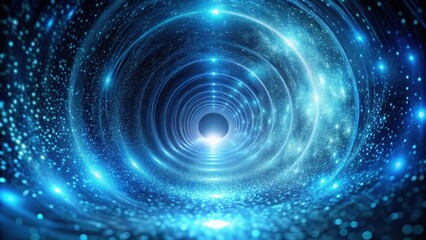Fototapeta premium Abstract swirling cosmic tunnel of light and energy