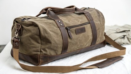 Canvas Leather Duffle Bag