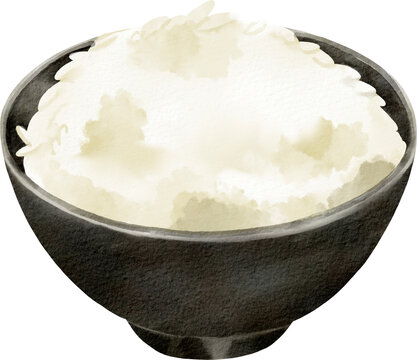 recommend clip art: watercolor rice bowl